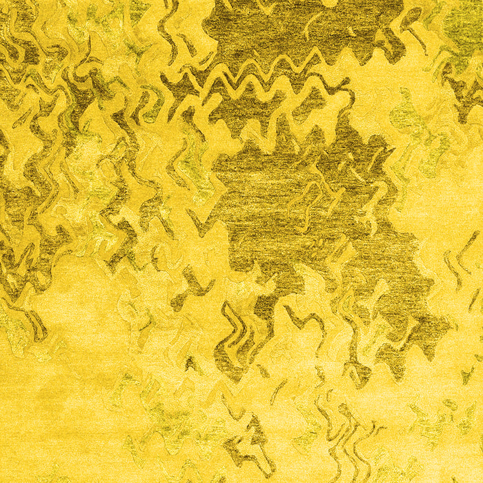 Solid Yellow Modern Rug, con2592yw