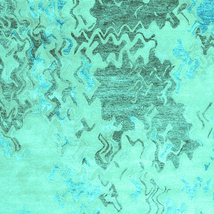 Machine Washable Solid Turquoise Modern Area Rugs, wshcon2592turq