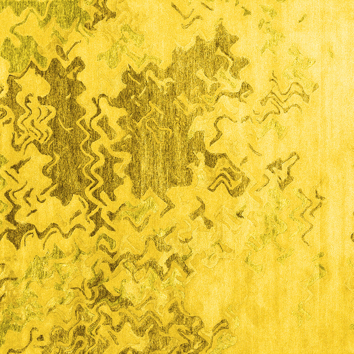 Square Solid Yellow Modern Rug, con2592yw