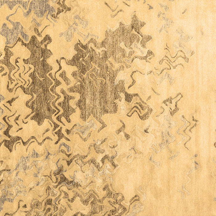 Square Solid Brown Modern Rug, con2592brn