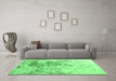 Machine Washable Solid Emerald Green Modern Area Rugs in a Living Room,, wshcon2592emgrn