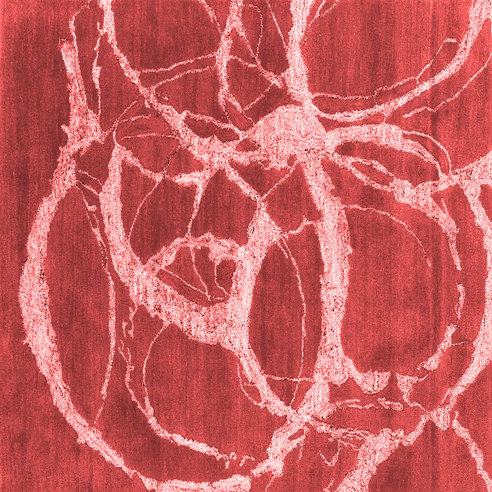 Abstract Red Contemporary Rug, con2593red