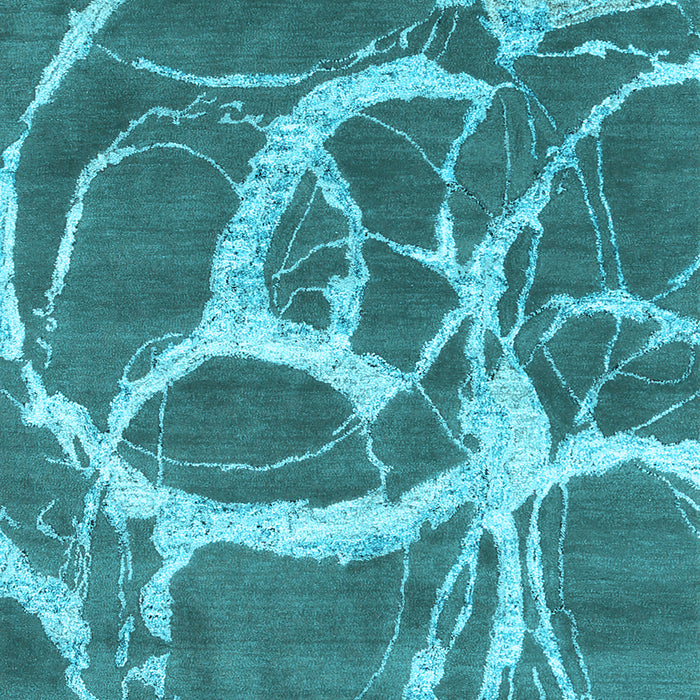 Abstract Light Blue Contemporary Rug, con2593lblu