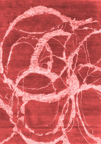 Abstract Red Contemporary Rug, con2593red