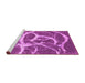 Sideview of Machine Washable Abstract Pink Contemporary Rug, wshcon2593pnk