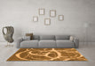 Machine Washable Abstract Orange Contemporary Area Rugs in a Living Room, wshcon2593org