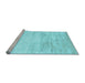 Sideview of Machine Washable Abstract Light Blue Contemporary Rug, wshcon2594lblu