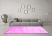 Machine Washable Abstract Pink Contemporary Rug in a Living Room, wshcon2594pnk