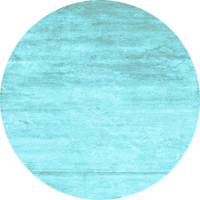 Round Machine Washable Abstract Light Blue Contemporary Rug, wshcon2594lblu