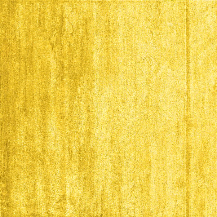 Square Abstract Yellow Contemporary Rug, con2594yw