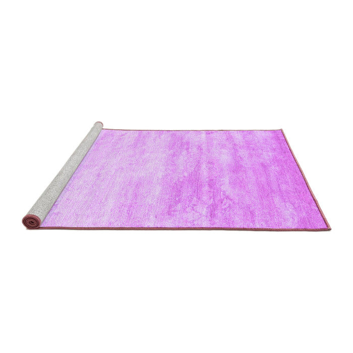 Sideview of Machine Washable Abstract Purple Contemporary Area Rugs, wshcon2594pur
