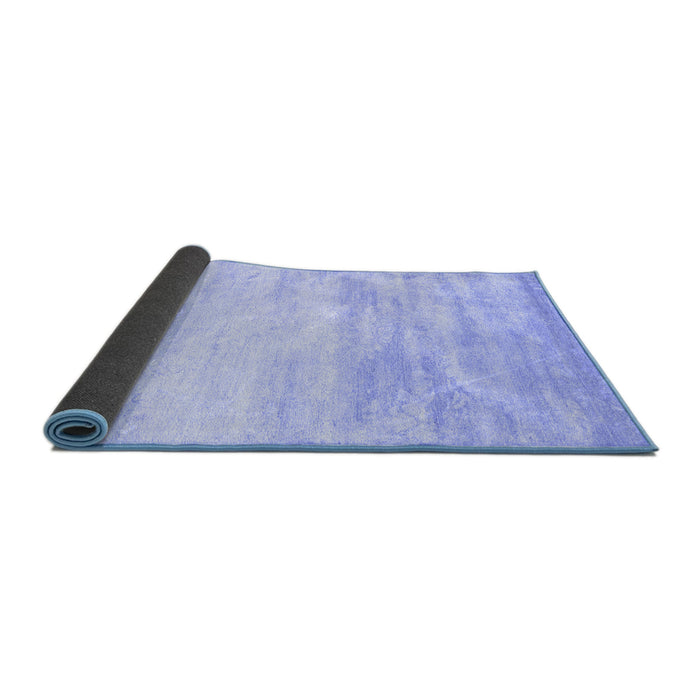 Sideview of Abstract Blue Contemporary Rug, con2594blu