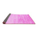 Sideview of Abstract Pink Contemporary Rug, con2594pnk