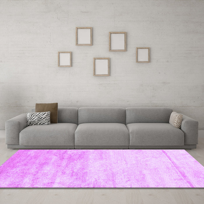Machine Washable Abstract Purple Contemporary Area Rugs in a Living Room, wshcon2594pur