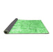 Sideview of Abstract Emerald Green Contemporary Rug, con2595emgrn