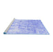 Sideview of Machine Washable Abstract Blue Contemporary Rug, wshcon2595blu