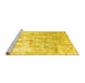 Sideview of Machine Washable Abstract Yellow Contemporary Rug, wshcon2595yw