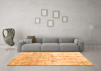 Machine Washable Abstract Orange Contemporary Rug, wshcon2595org