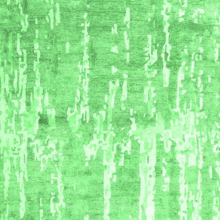 Machine Washable Abstract Emerald Green Contemporary Area Rugs, wshcon2595emgrn