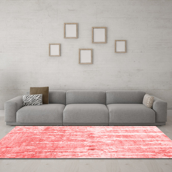 Contemporary Red Washable Rugs