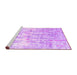 Sideview of Machine Washable Abstract Purple Contemporary Area Rugs, wshcon2595pur