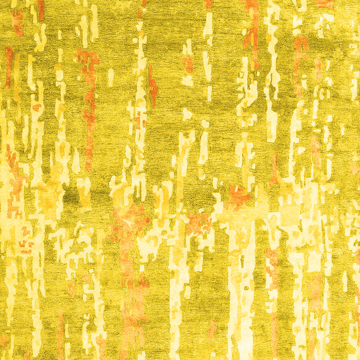 Abstract Yellow Contemporary Rug, con2595yw