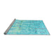 Sideview of Machine Washable Abstract Light Blue Contemporary Rug, wshcon2595lblu