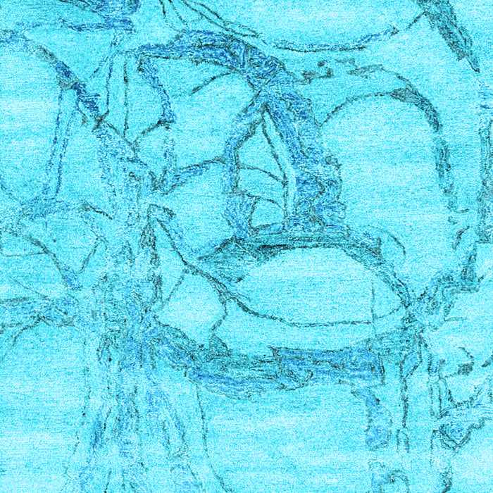 Machine Washable Abstract Light Blue Contemporary Rug, wshcon2596lblu