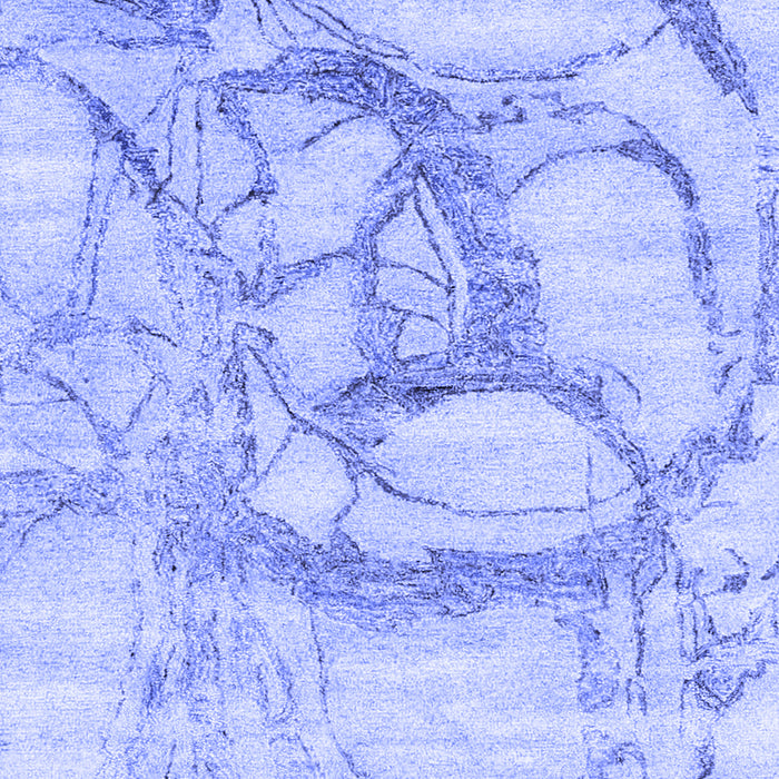 Abstract Blue Contemporary Rug, con2596blu