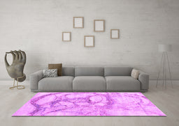 Machine Washable Abstract Pink Contemporary Rug in a Living Room, wshcon2596pnk