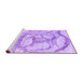 Sideview of Machine Washable Abstract Purple Contemporary Area Rugs, wshcon2596pur