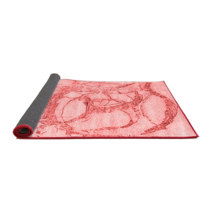 Abstract Red Contemporary Area Rugs