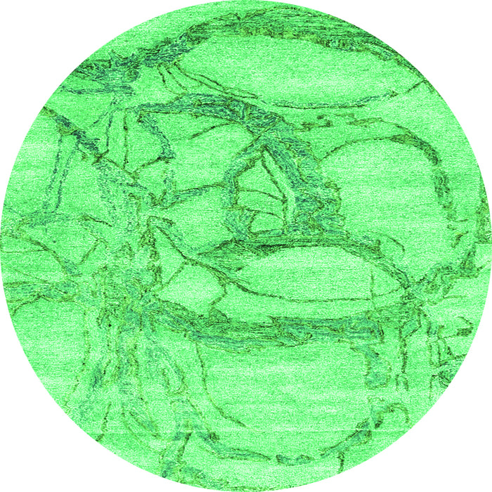 Machine Washable Abstract Green Contemporary Area Rugs, wshcon2596grn