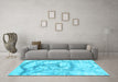 Machine Washable Abstract Light Blue Contemporary Rug in a Living Room, wshcon2596lblu