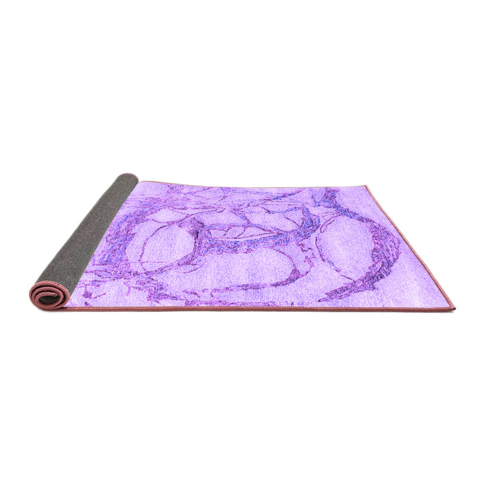 Sideview of Abstract Purple Contemporary Rug, con2596pur