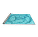 Sideview of Machine Washable Abstract Light Blue Contemporary Rug, wshcon2596lblu