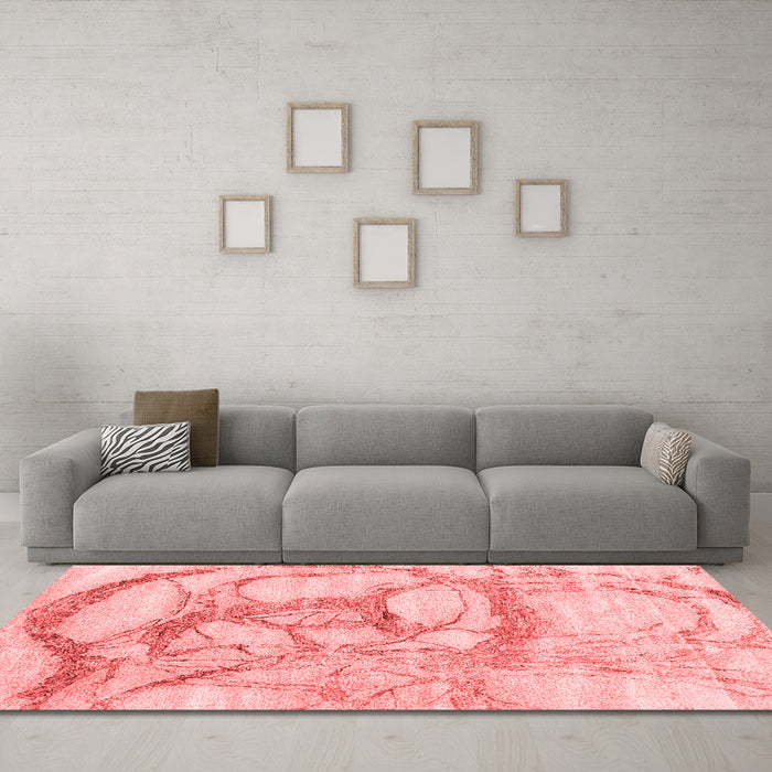 Contemporary Red Washable Rugs