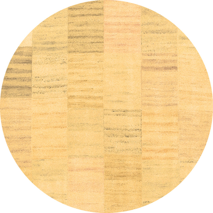 Round Machine Washable Solid Brown Modern Rug, wshcon2597brn