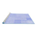 Sideview of Machine Washable Solid Blue Modern Rug, wshcon2597blu