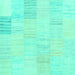 Square Solid Turquoise Modern Rug, con2597turq
