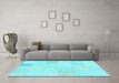 Machine Washable Solid Light Blue Modern Rug in a Living Room, wshcon2597lblu