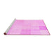 Sideview of Machine Washable Solid Pink Modern Rug, wshcon2597pnk