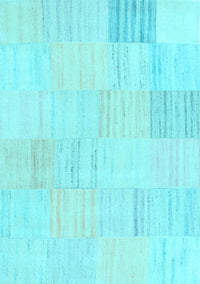 Solid Light Blue Modern Rug, con2597lblu