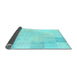 Sideview of Solid Light Blue Modern Rug, con2597lblu