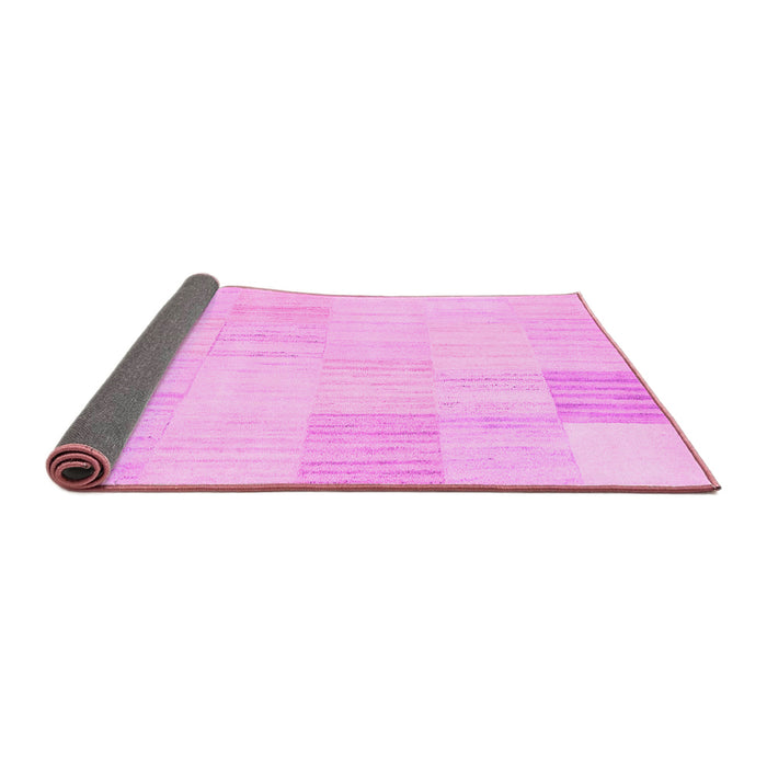 Sideview of Solid Pink Modern Rug, con2597pnk