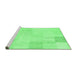 Sideview of Machine Washable Solid Emerald Green Modern Area Rugs, wshcon2597emgrn