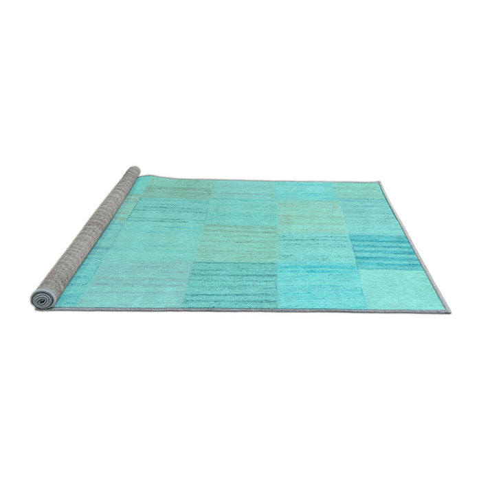 Sideview of Machine Washable Solid Light Blue Modern Rug, wshcon2597lblu