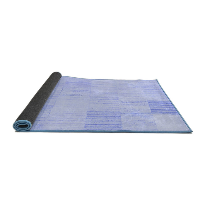 Sideview of Solid Blue Modern Rug, con2597blu