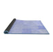 Sideview of Solid Blue Modern Rug, con2597blu