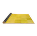Sideview of Solid Yellow Modern Rug, con2597yw